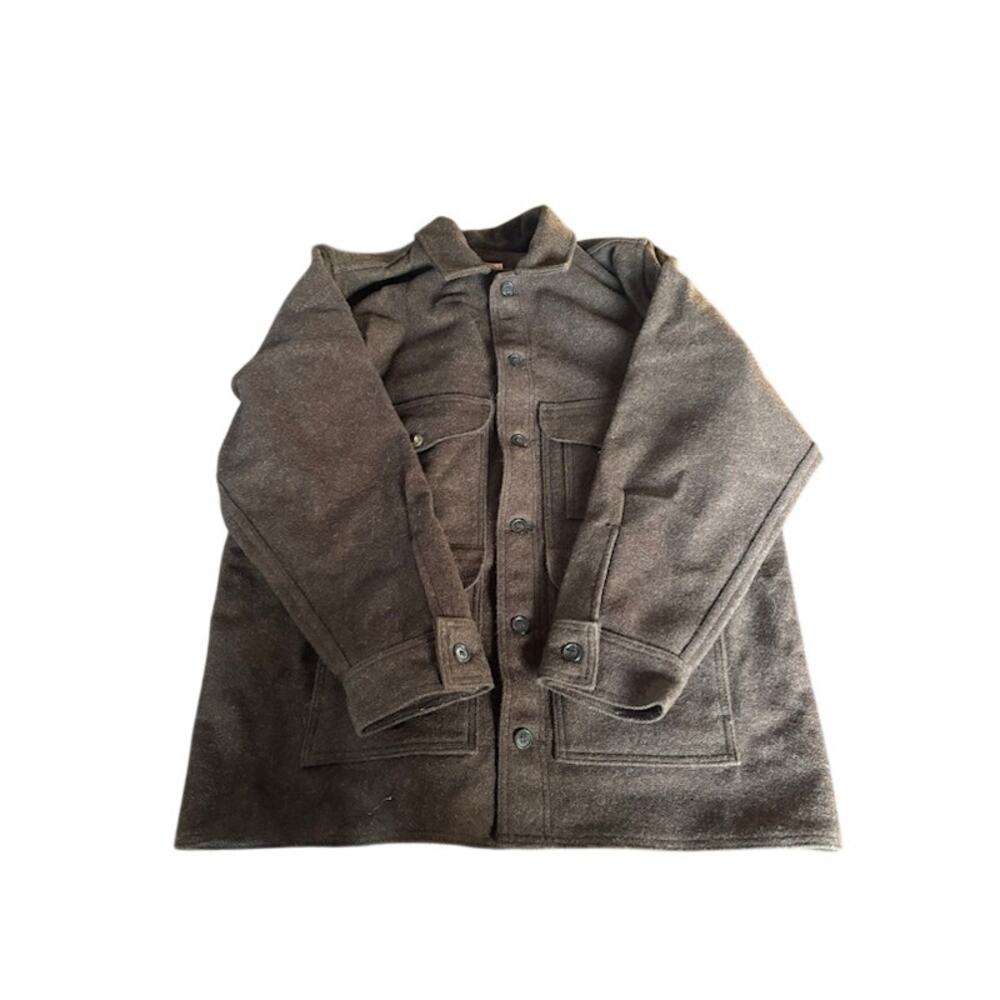Filson Style 110 Mackinaw Wool Cruiser Jacket Brown Sz 48 USA Made Hunting Coat - Picture 5 of 16